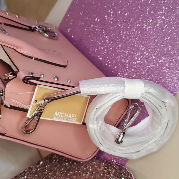 🎉2xHP🎉Michael Kors 💘NWT💘 Primrose Pink Small Leather Satchel!💘💘💘 - Picture 16 of 17